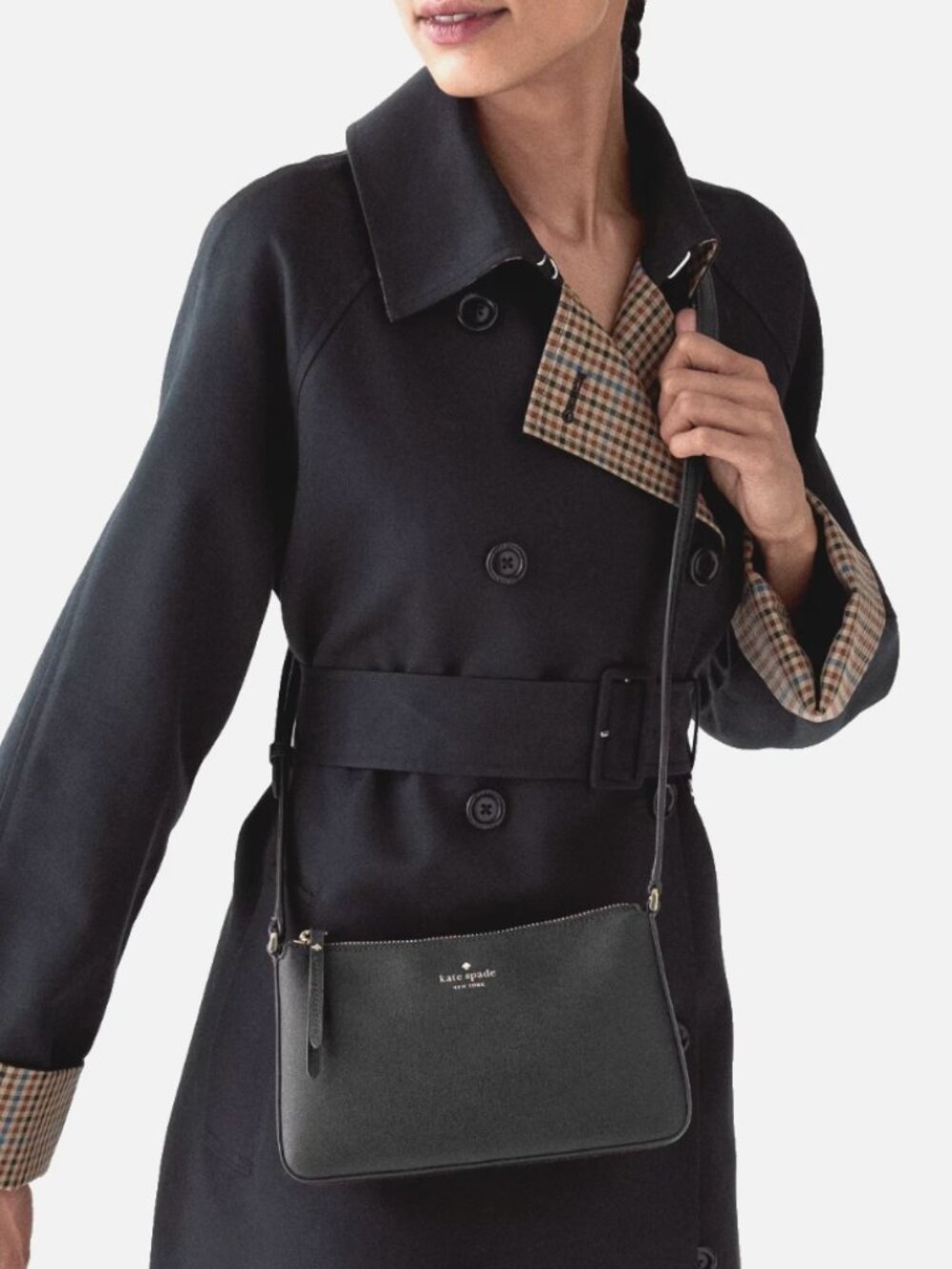 New Kate Spade Ginnie Crossbody Coated Canvas Black